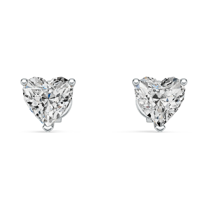 10K白金 培育钻耳饰 0.549ct*2