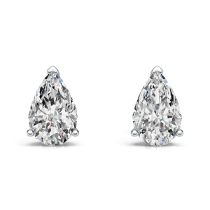 10K白金 培育钻耳饰 0.549ct*2