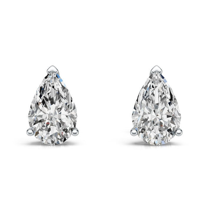 10K白金 培育钻耳饰 0.549ct*2