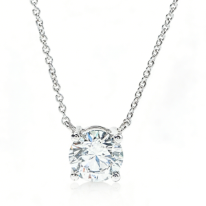10K白金 培育钻项链 0.536ct