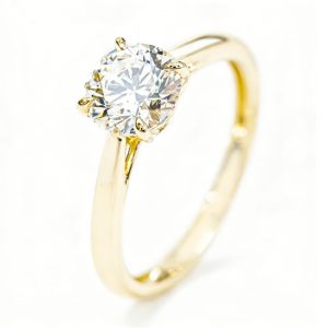 10K黄金 培育钻戒指 1.026ct