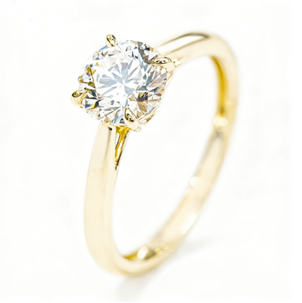 10K黄金 培育钻戒指 1.026ct