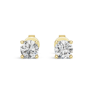 10K黄金 培育钻耳饰 简约四爪 0.418ct*2