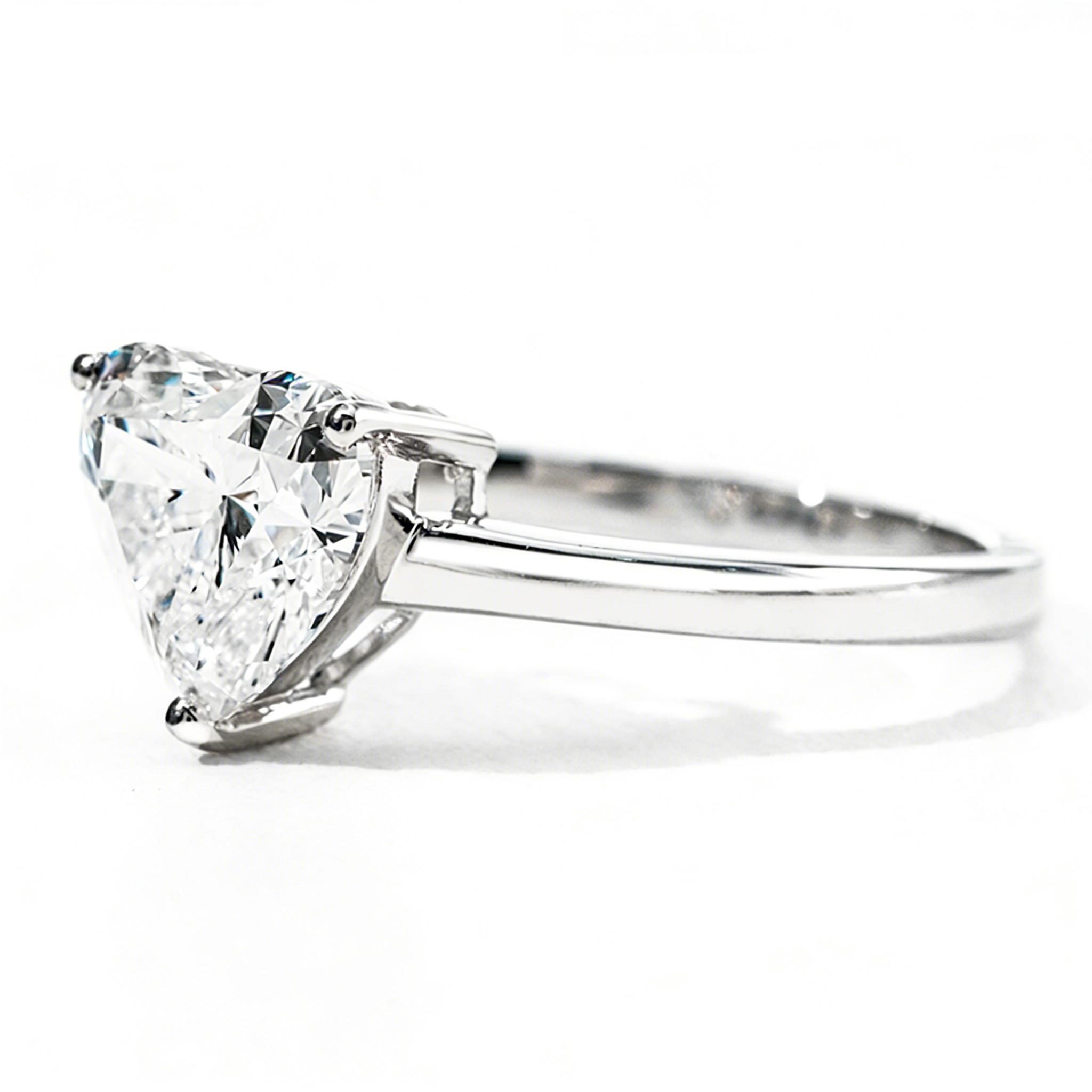 14K白金 培育钻戒指 3.01ct - 图片 2